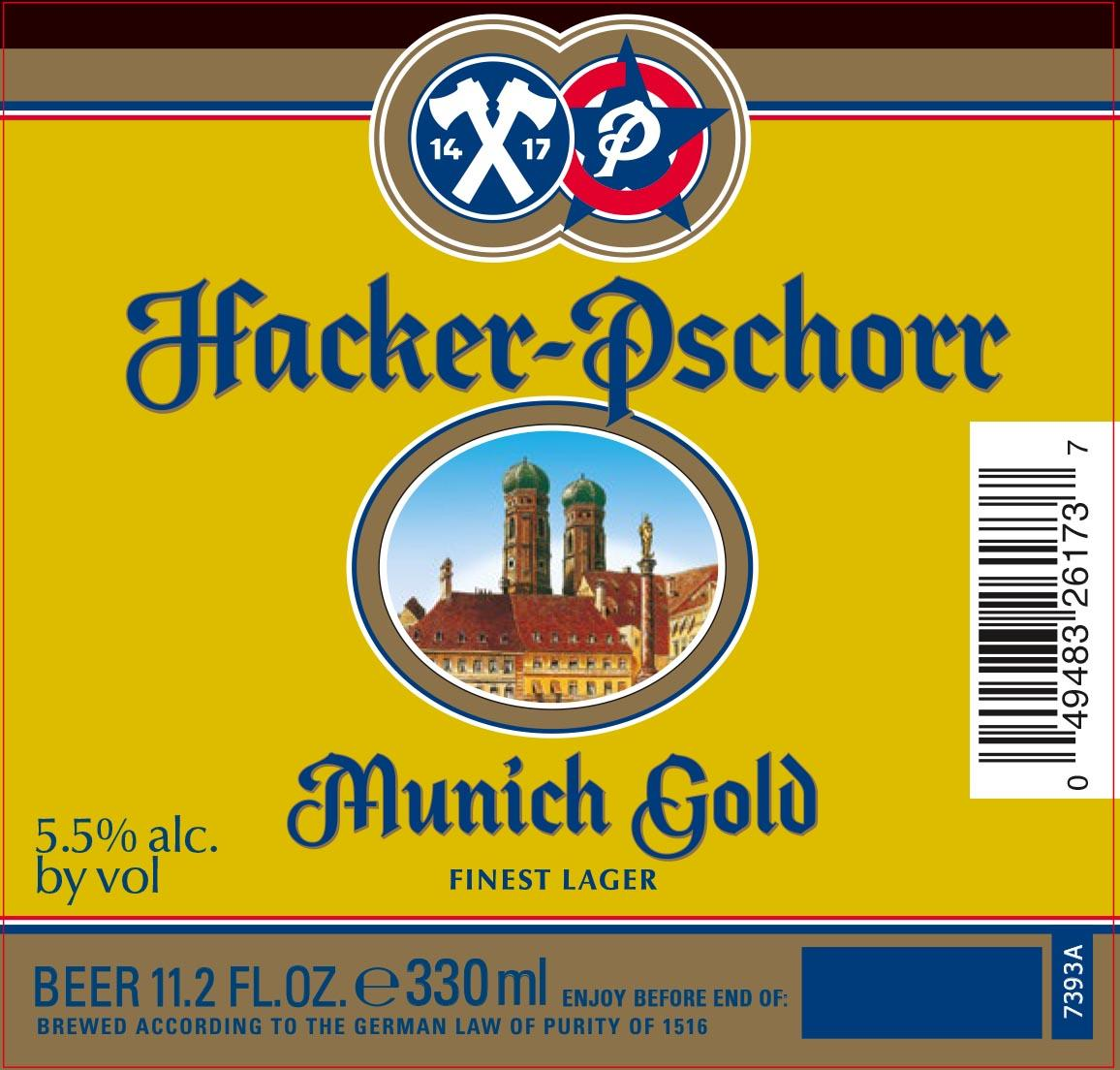 Hacker-Pschorr Munich Gold lager, 24-pack 16.9 oz cans