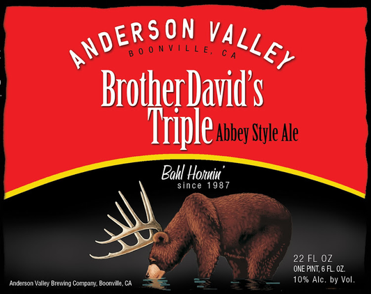 ANDERSON VALLEY BROTHERS DAVID TRIPLE 6/4PK CANS 12 oz (24)