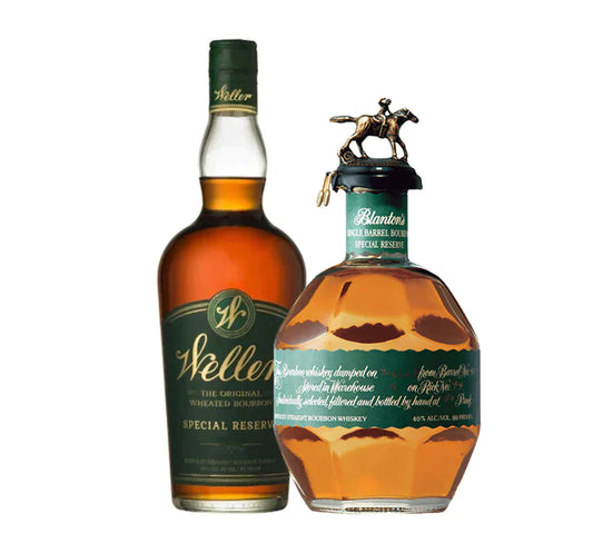 Blanton's Green Label Special Reserve and Weller Special Reserve Bundle 750ml. Two Buffalo Trace Icons. One Rare Combo.