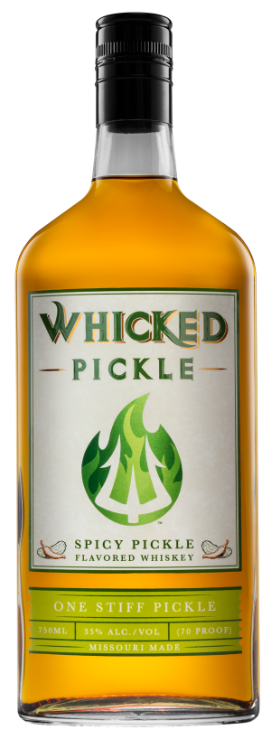 Whicked Pickle Spicy Pickle Whiskey 70 Proof 750ML, A Bold Pickleback Shot Mixed to Perfection in One Bottle