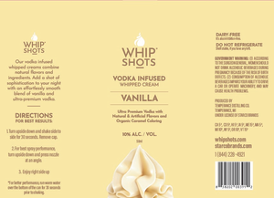 Whipshots Vanilla Vodka Infused Whipped Cream 375 ml