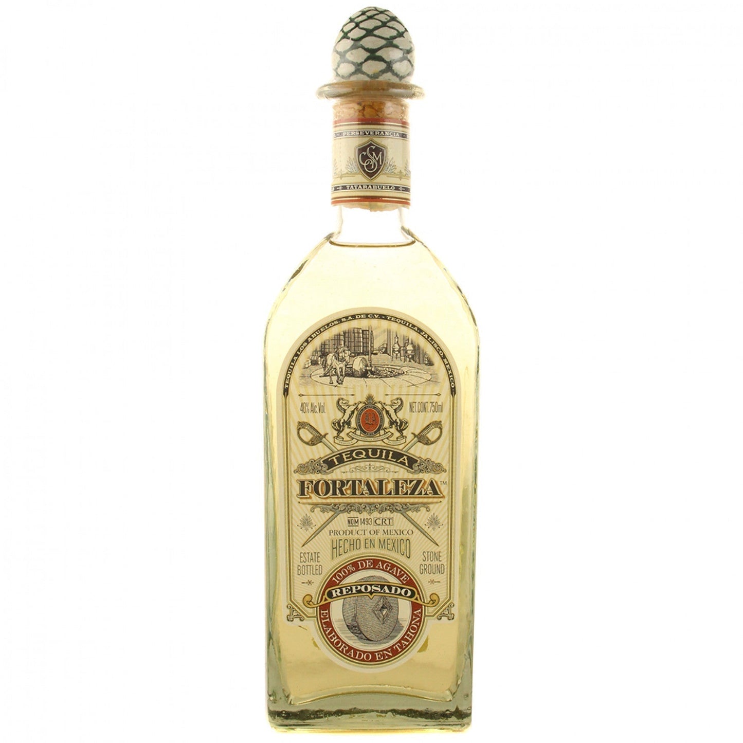 Fortaleza Reposado Tequila 750ml | 6-Month Oak Aged | 100% Blue Agave