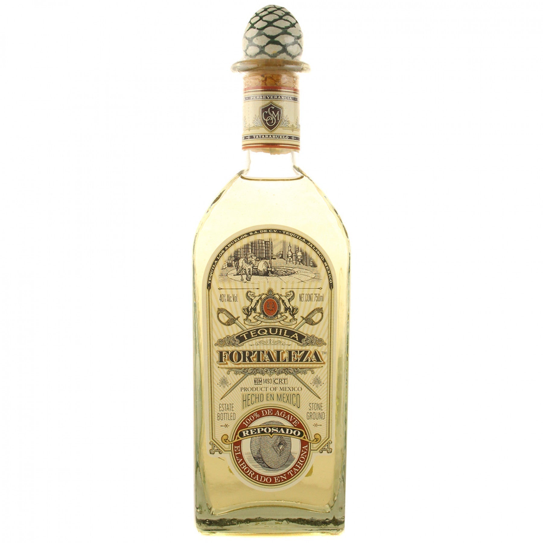 Fortaleza Reposado Tequila 750ml | 6-Month Oak Aged | 100% Blue Agave