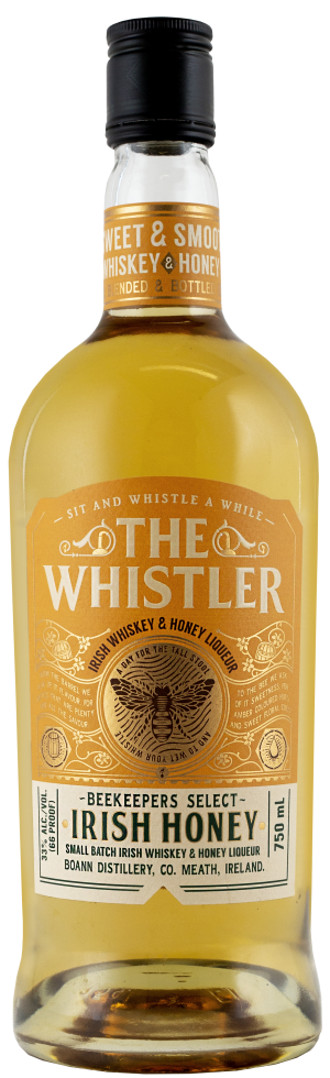 The Whistler Irish Honey Whiskey 66 Proof 750ML, Butterscotch, Caramel, and Natural Honey From the Boyne Valley