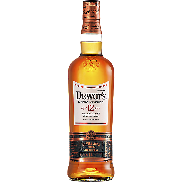 DEWAR'S BLENDED SCOTCH DOUBLE AGED 1ST FILL BOURBON CASKS 12 YR 80 750ML