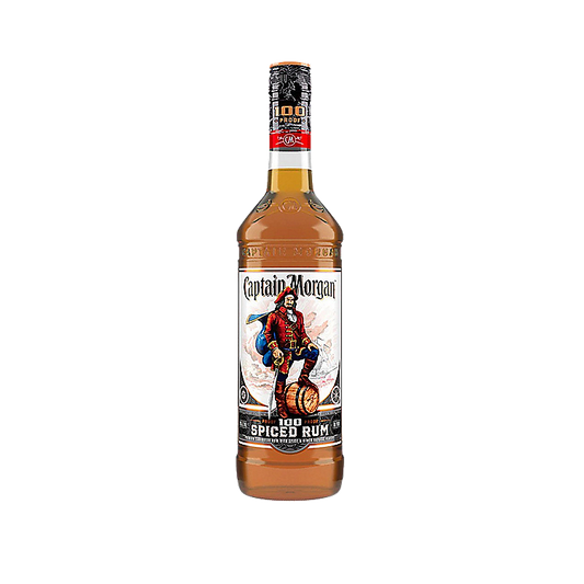 Captain Morgan 100 Proof Spiced Rum 750ML, Bolder, Higher-Proof Caribbean Spice
