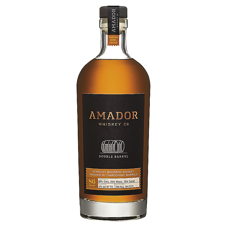 AMADOR WHISKEY CO. BOURBON DOUBLE BARREL CHARDONNAY BARREL FINISHED 86 750ML