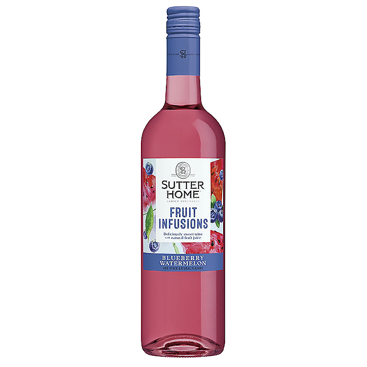 SUTTER HOME BLUEBERRY WATERMELON FLAVORED WINE FRUIT INFUSIONS 750ML