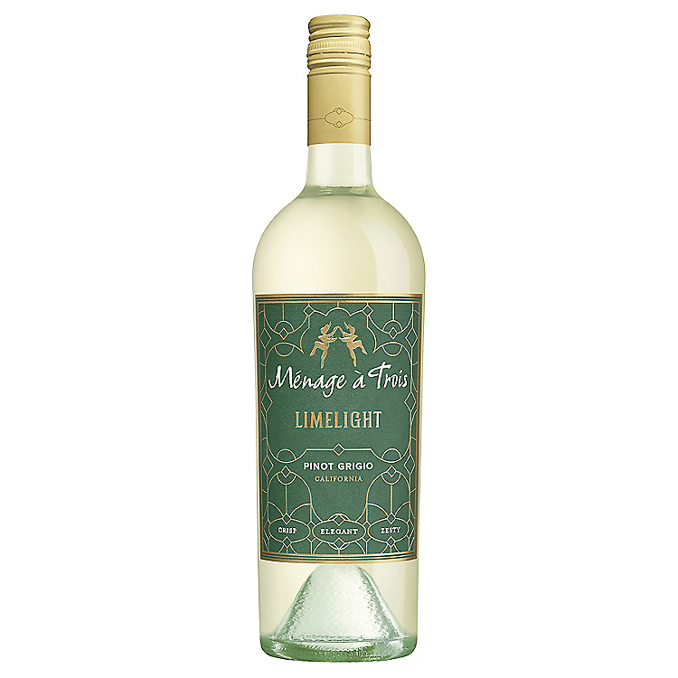 MENAGE A TROIS PINOT GRIGIO LIMELIGHT CALIFORNIA 750ML