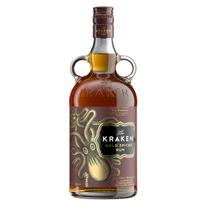 Kraken Gold Spiced Rum 70 Proof 750ML, Two-Year Dominican Republic Rum With Vanilla and Cinnamon Spice
