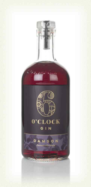 6 O'Clock Damson Gin 750ML, Hand-Picked British Damsons Steeped in Classic London Dry